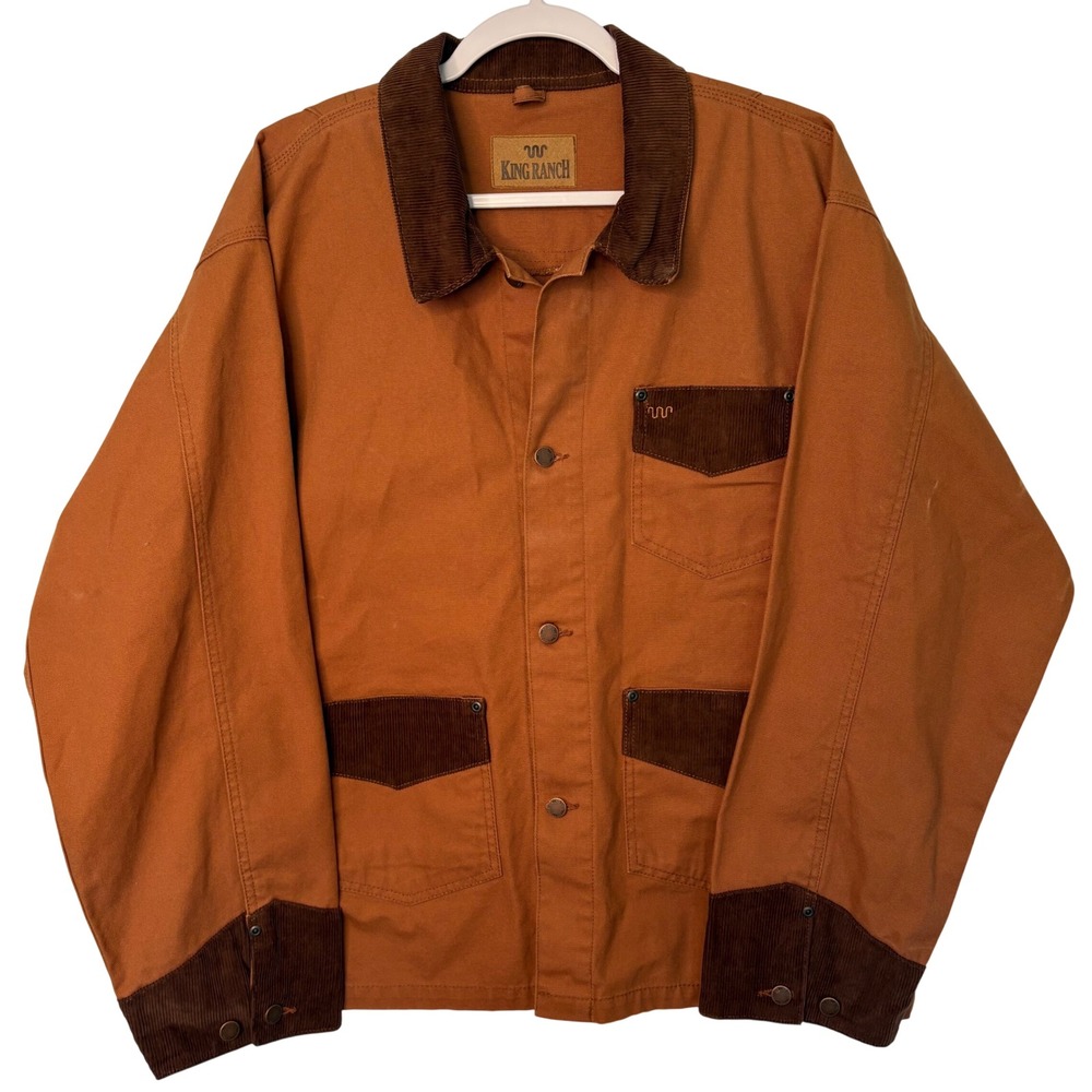 King Ranch Kineno Brush Jacket Canvas Barn Chore Coat Corduroy Mens Gorpcore L